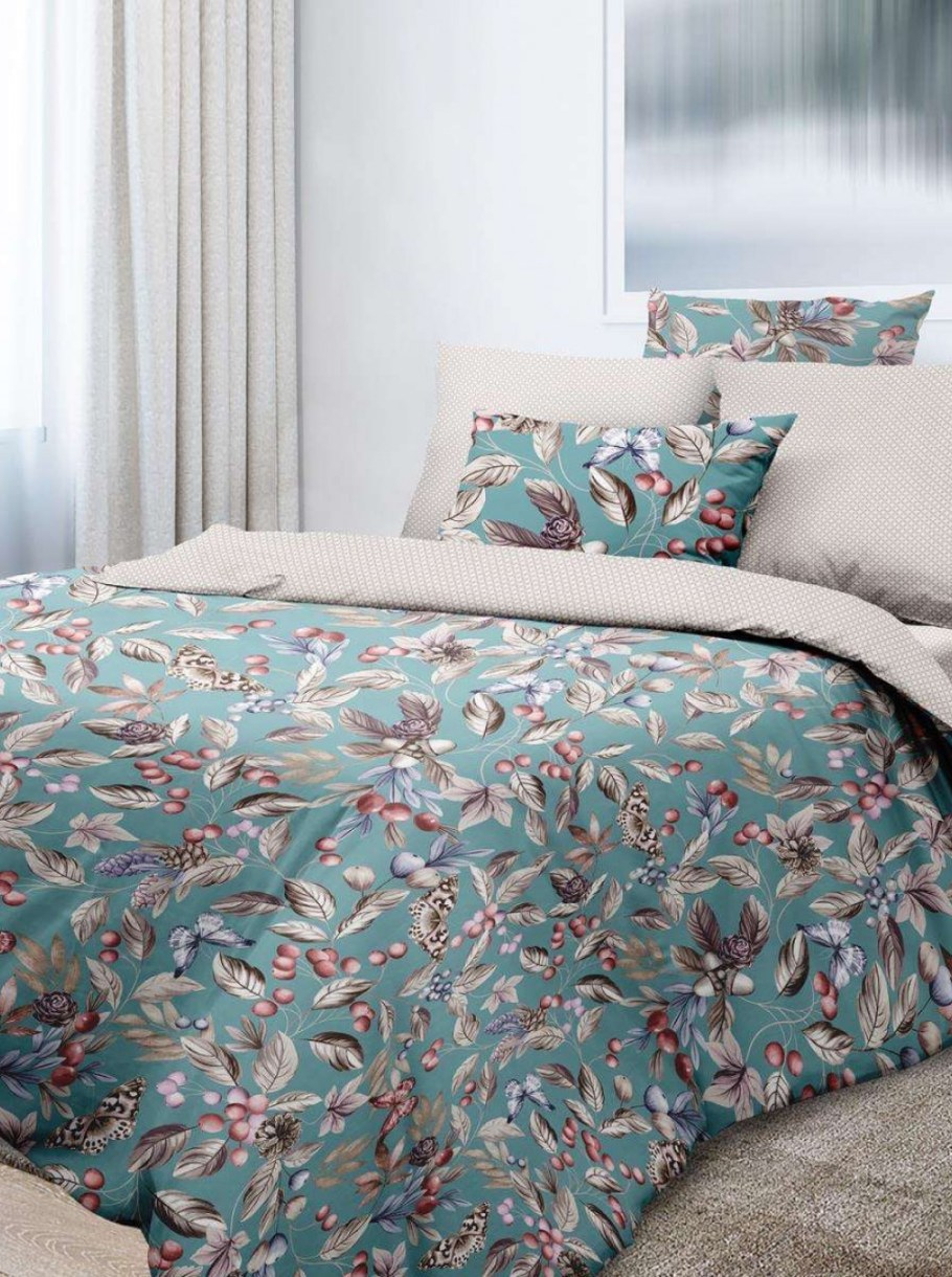 КПБ 1.5 био комфорт "любимый дом" (70х70) рис. 11733-1/11756-2 ромашки