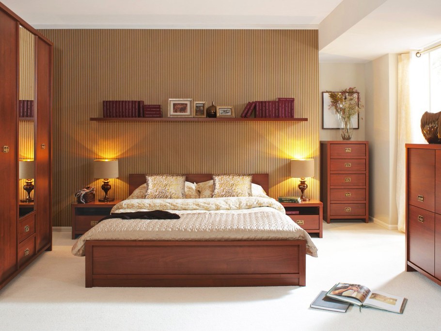 Мебель цвета вишня в интерьере