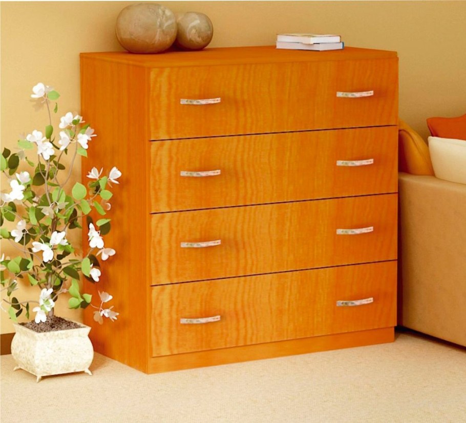 Комод вишня Оксфорд 4 ящика