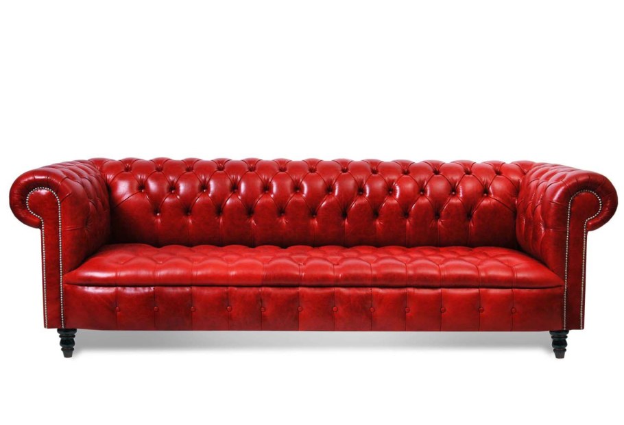 Диван Честер светло красный