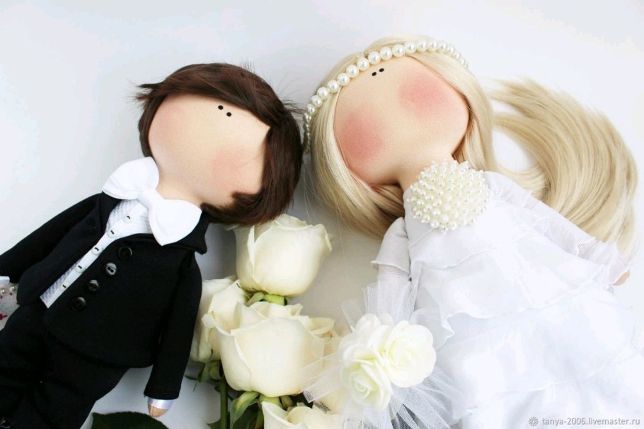 Куклы большеножки жених и невеста