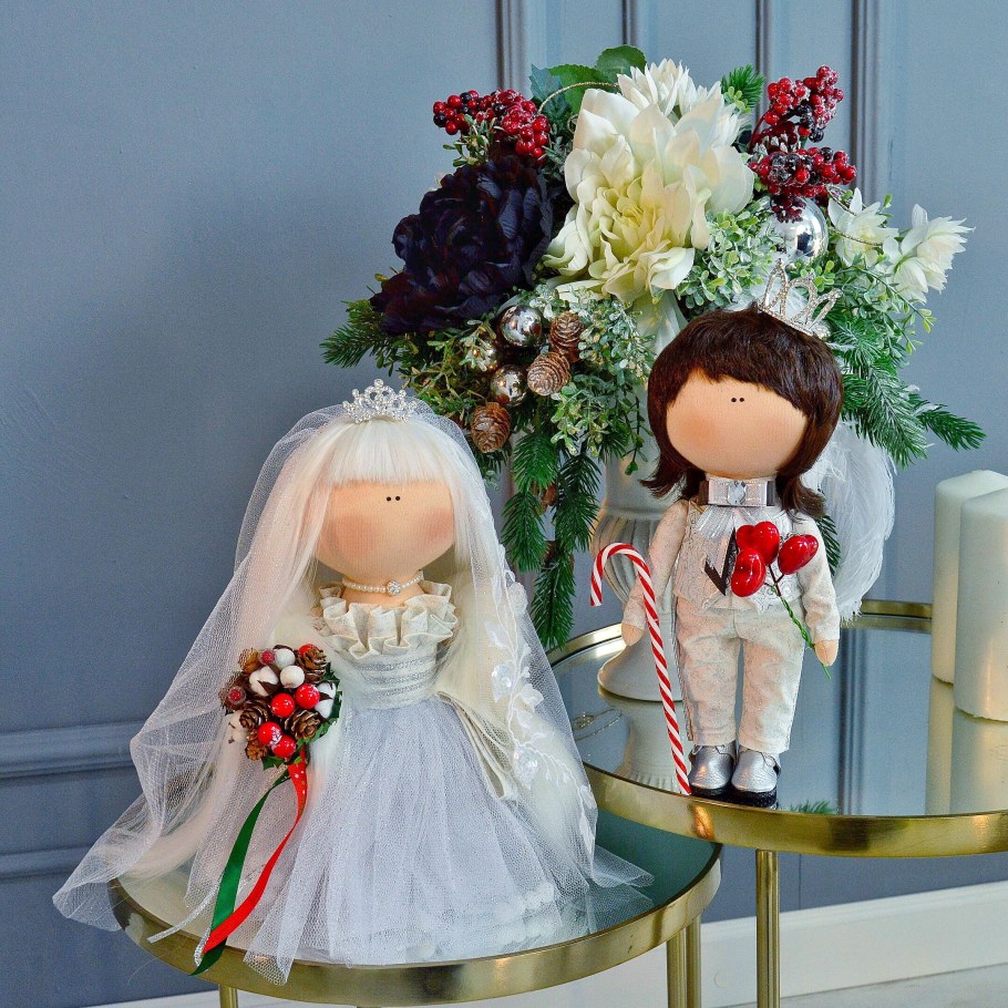 Текстильная кукла невеста