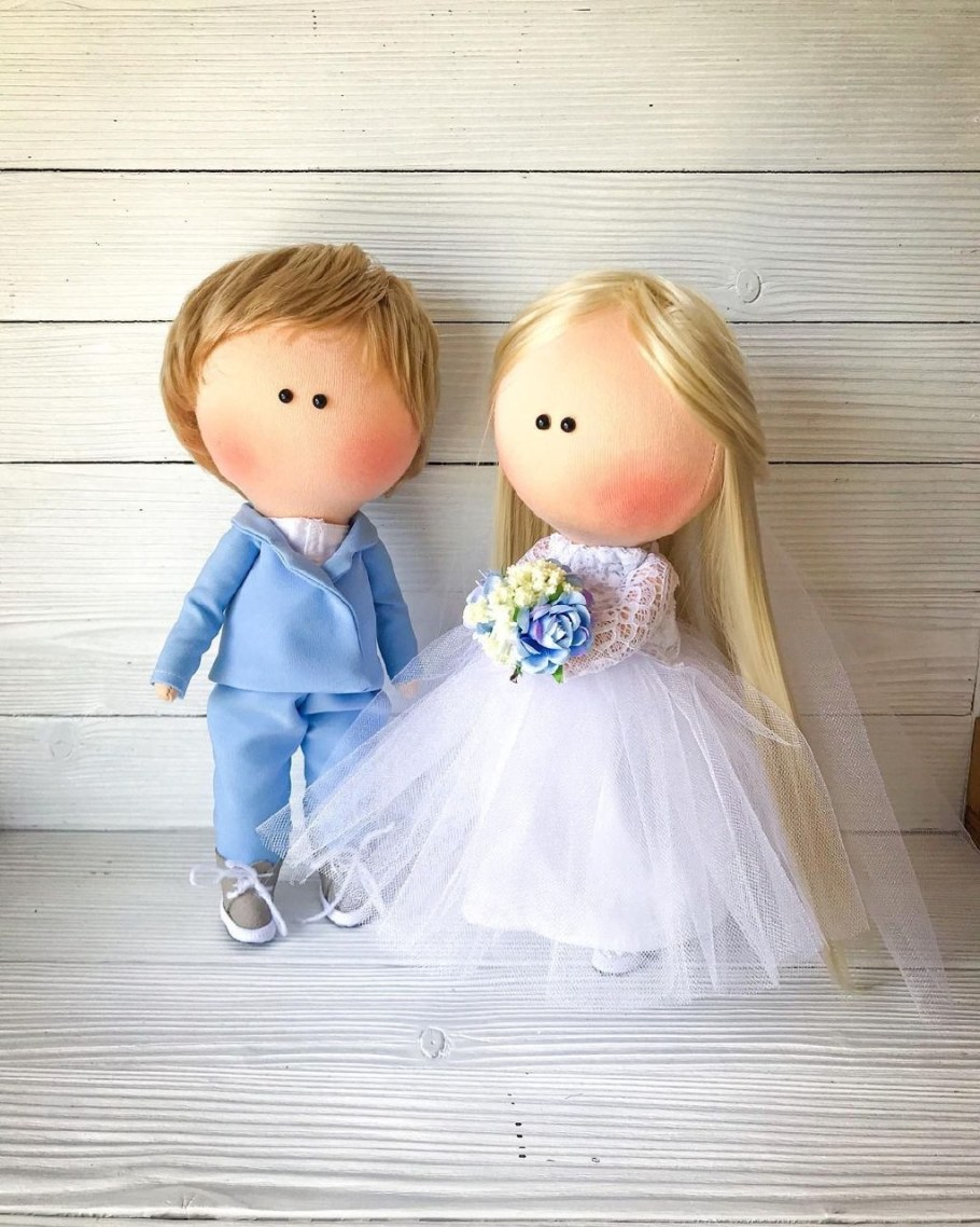 Свадебные текстильные куклы