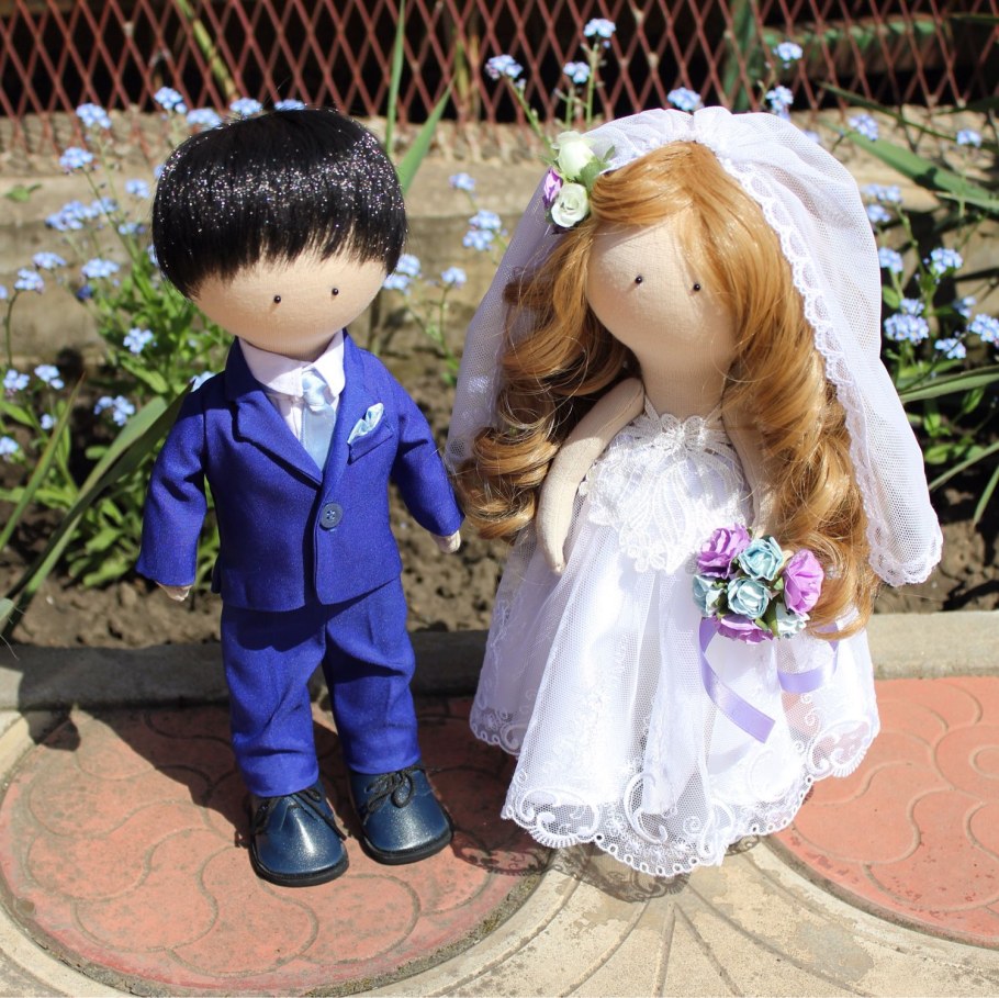 Текстильная кукла невеста