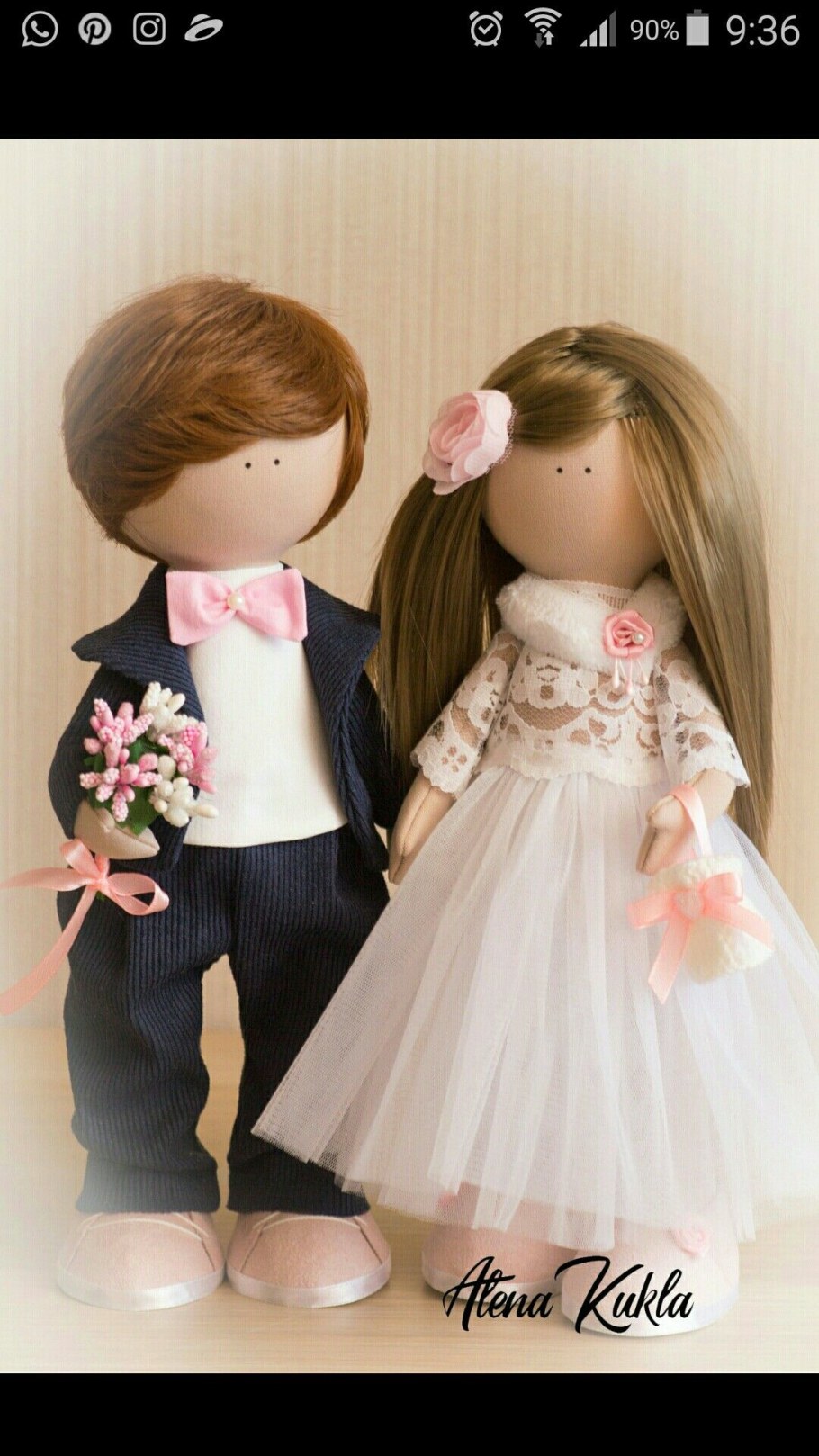 Интерьерная кукла невеста