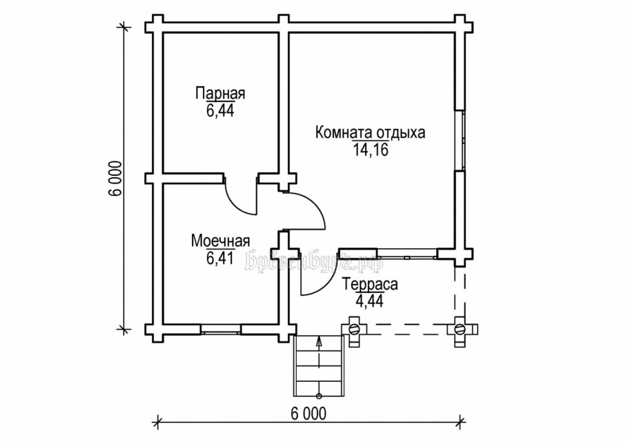Баня 3 на4 планировка с душем и парной