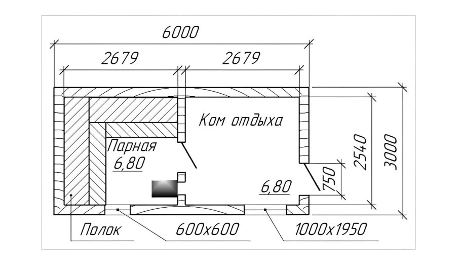 Баня Викинг чертеж