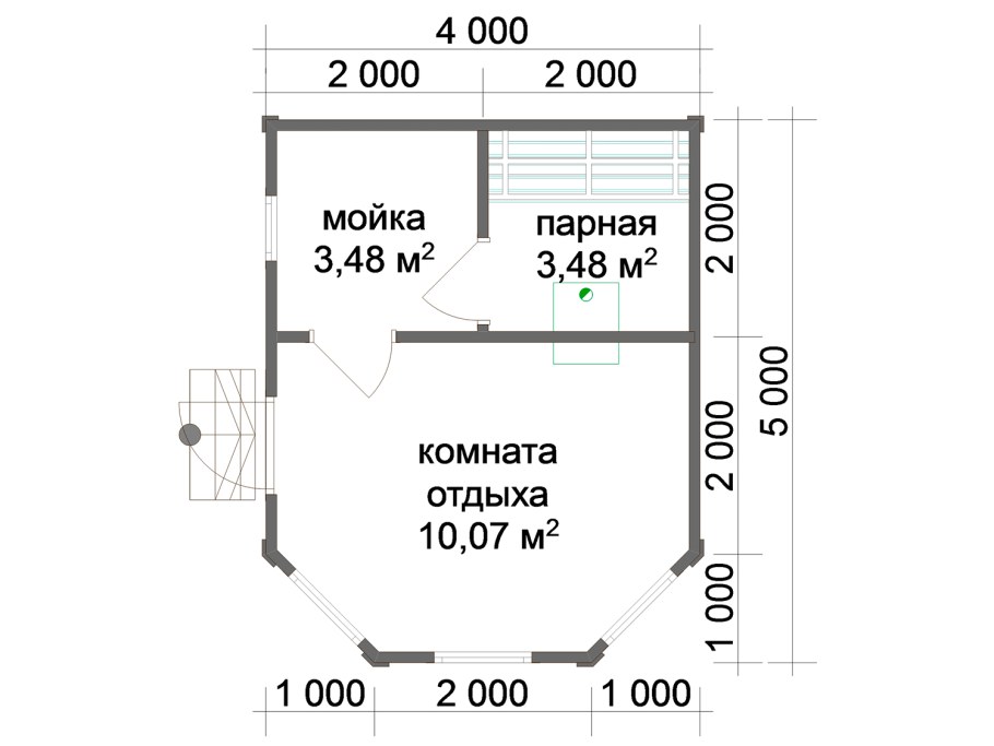 Баня 6х4.5 планировка
