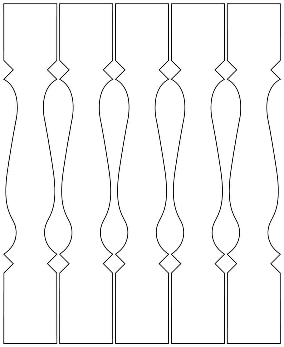 Плоские балясины из дерева