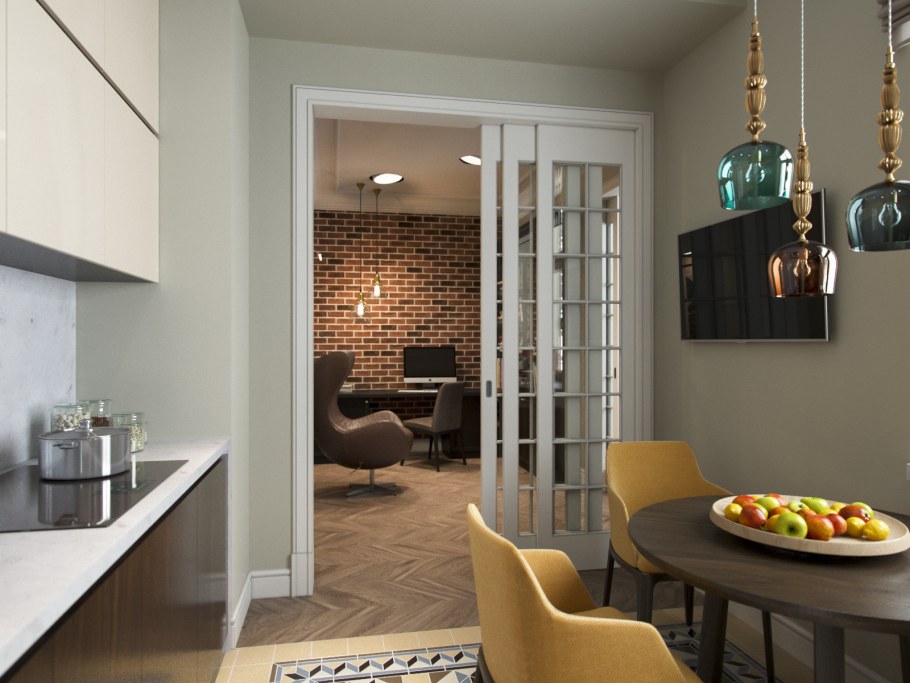 Дизайн двухкомнатной сталинки