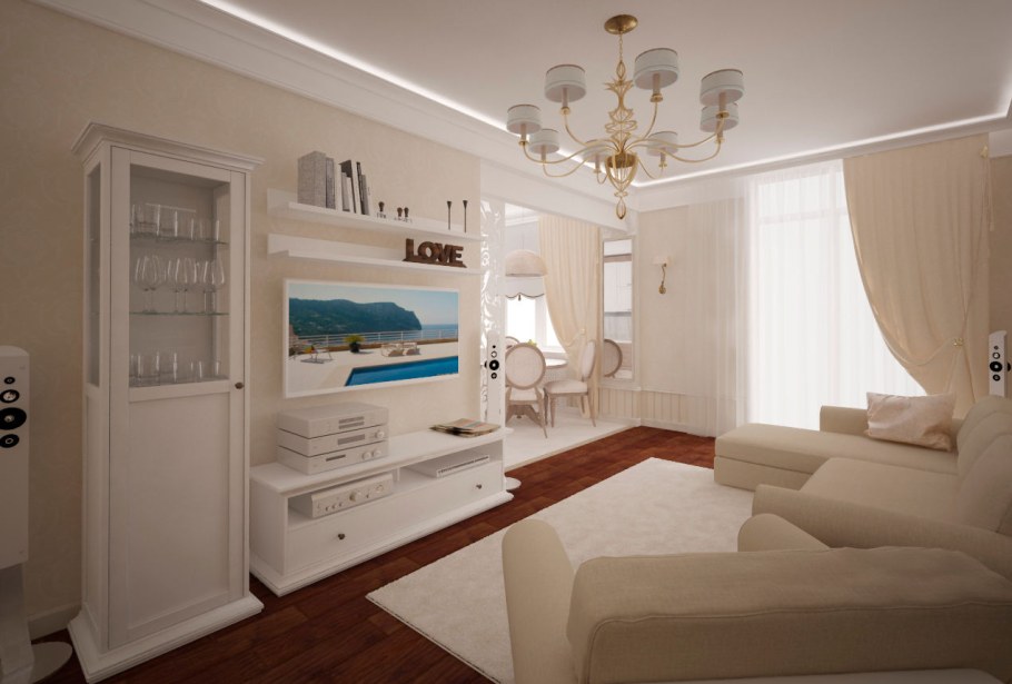 Интерьер двухкомнатной сталинки