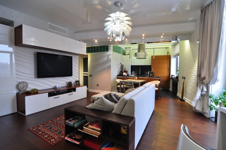 Кухня гостиная в сталинке