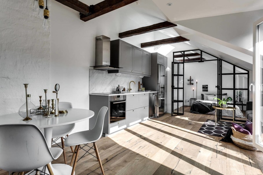 Сканди лофт в интерьере