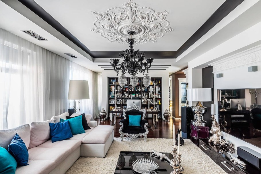 Гостиная в стиле Фьюжн