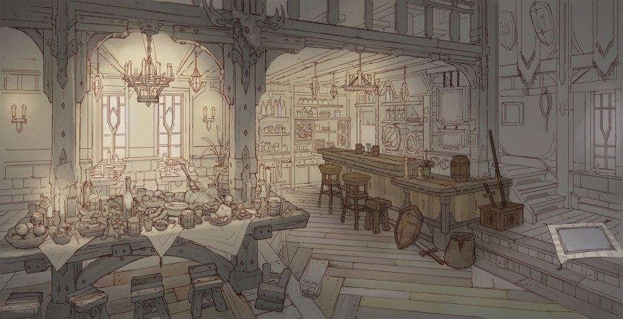 Таверна средневековья концепт