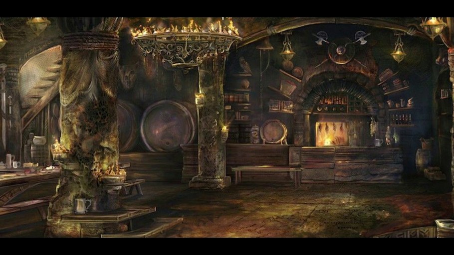 Обеденный зал замка ДНД арт