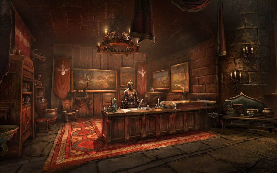 Комната средневековья фэнтези