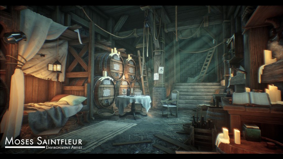 Таверна концепт арт интерьер