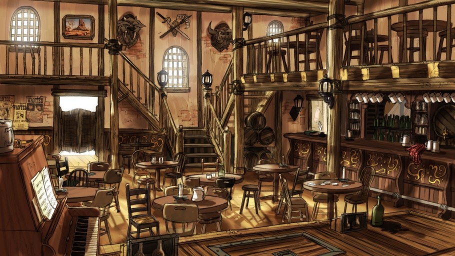 Салун бар дикий Запад