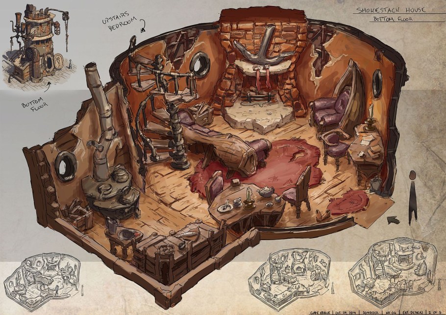 Концепт арт окружения комната