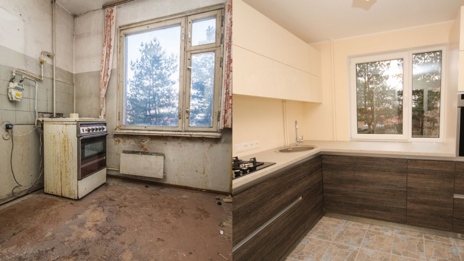 Отделка квартир до и после фото