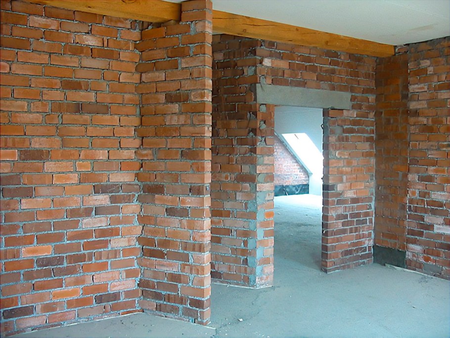 Внутренние перегородки из кирпича