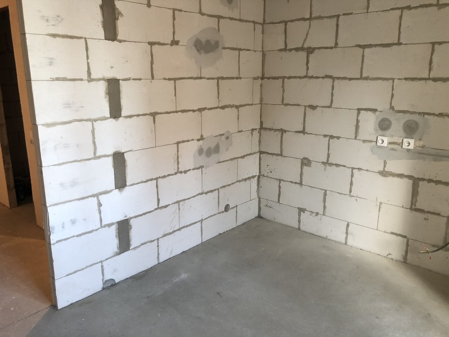 Черновая отделка газобетона