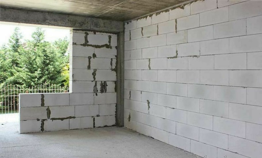 Пенобетон стена