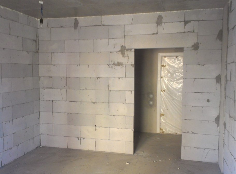 Межкомнатные стены из газобетонных блоков