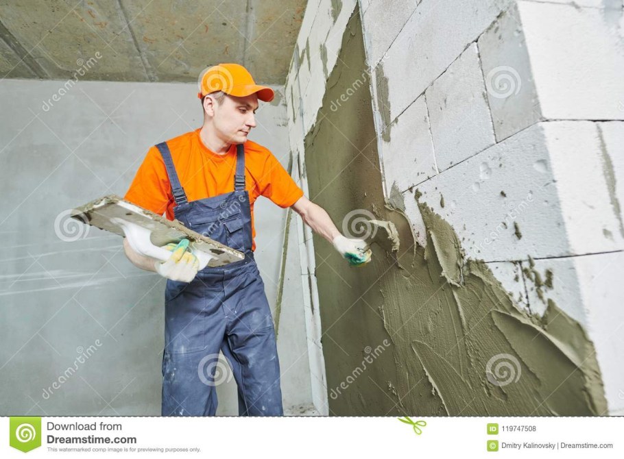 Штукатурка пенобетона