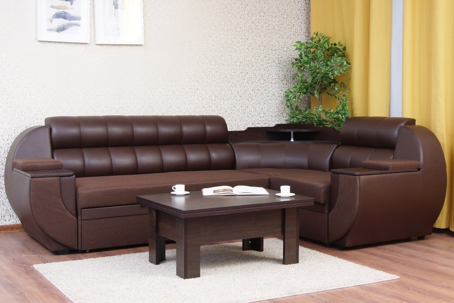 Угловой диван "Карина-5. каштан"