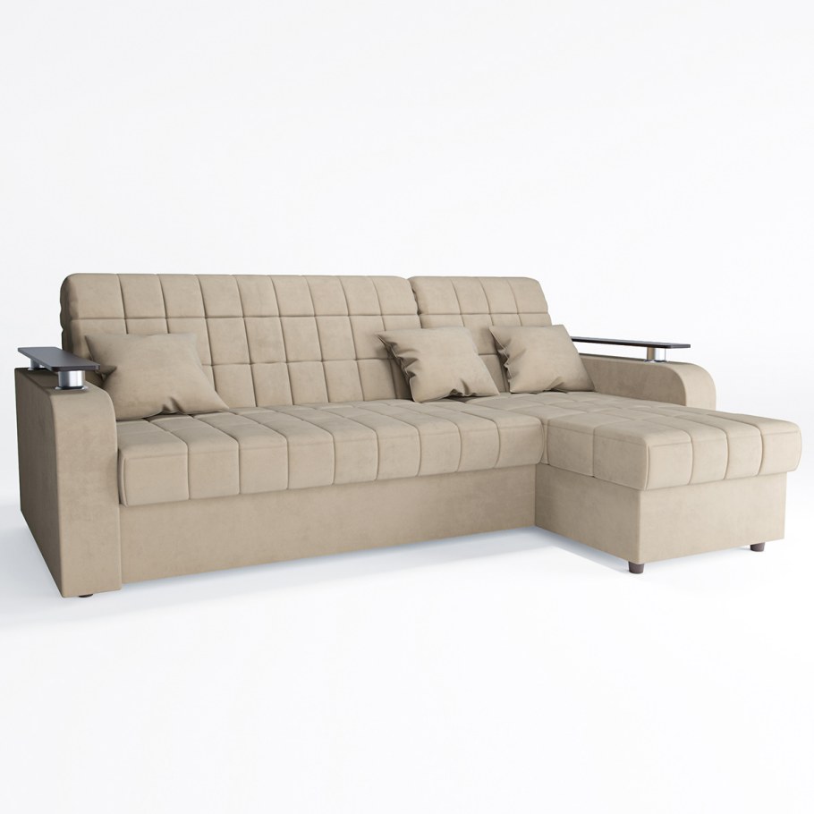 Угловой диван "Карина-5 мега. Каштан"