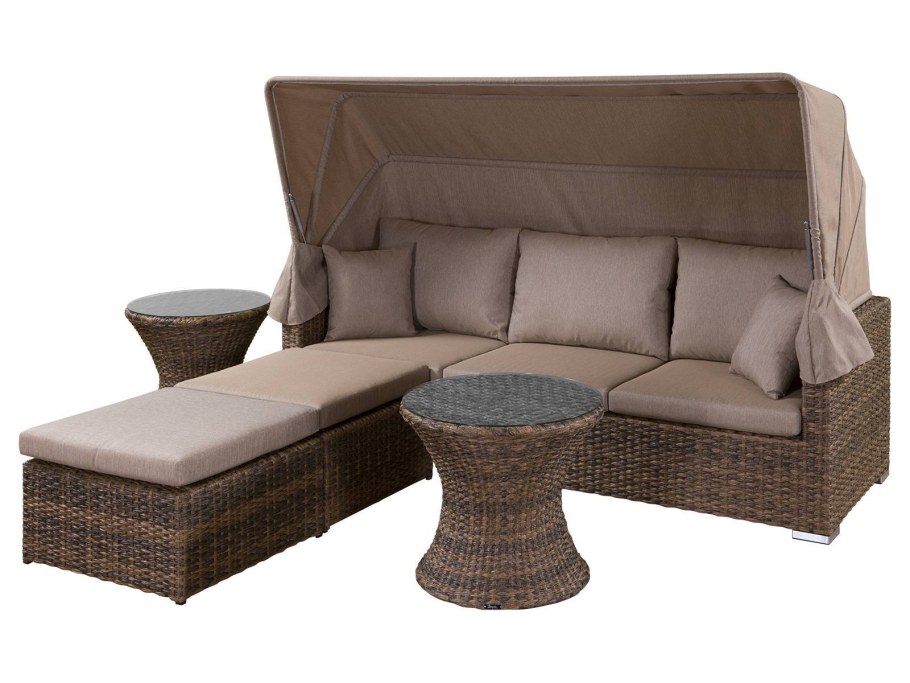 Лаунж зона из искусственного ротанга кокон