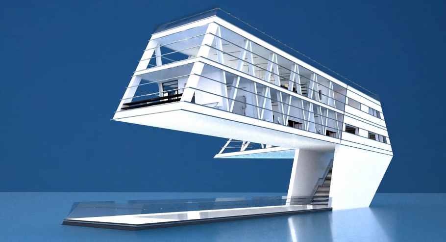 Домик на высоких сваях