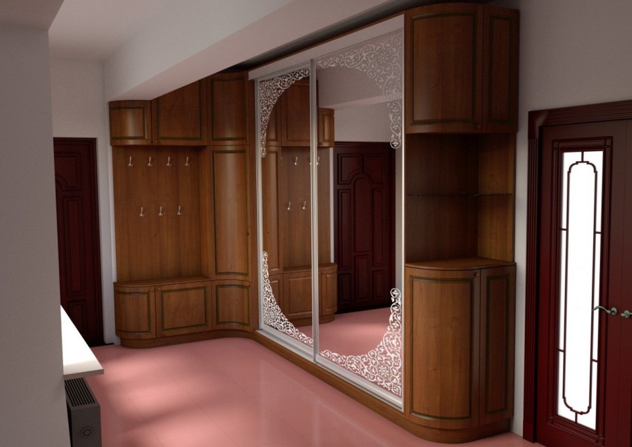 Встроенный угловой шкаф купе