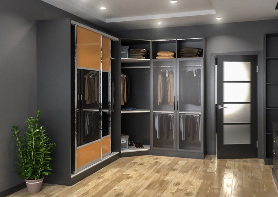 Угловые встроенные шкафы купе