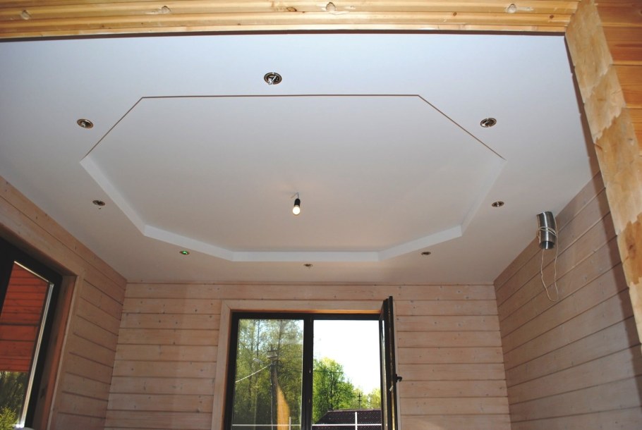 Потолок в бревенчатом доме