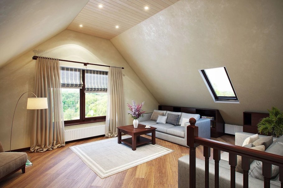 Вагонка и натяжной потолок