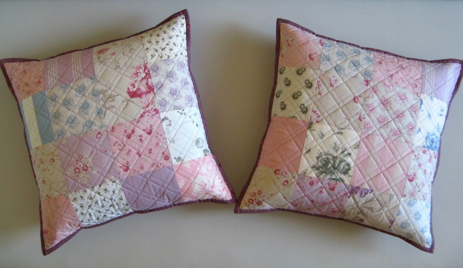 Наволочка из кусочков ткани