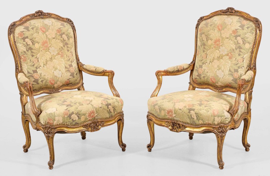 Стул с подлокотниками в стиле Ампир Наполеона