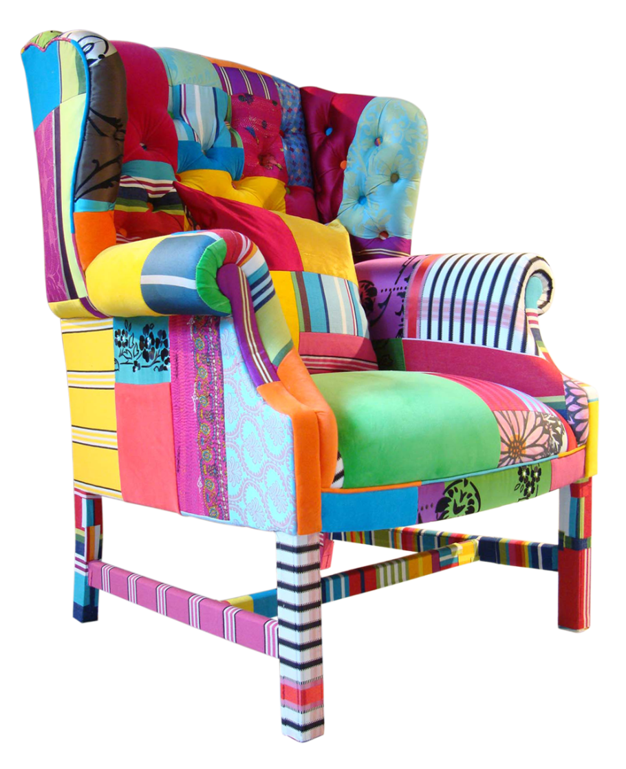 Разноцветное кресло