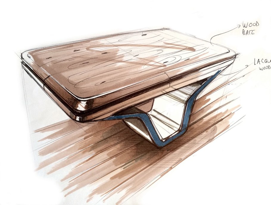 Дизайнерский стол нарисовать