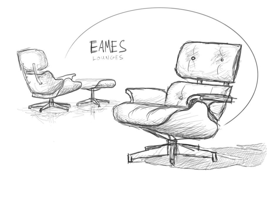 Кресло Lounge Chair чертёж