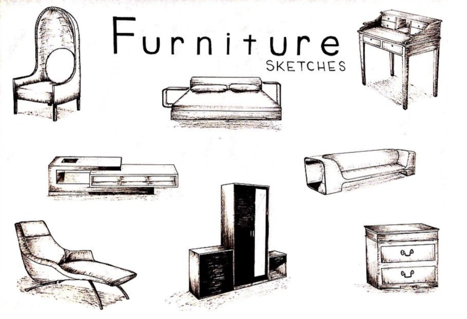 Чертежи мебели скетч