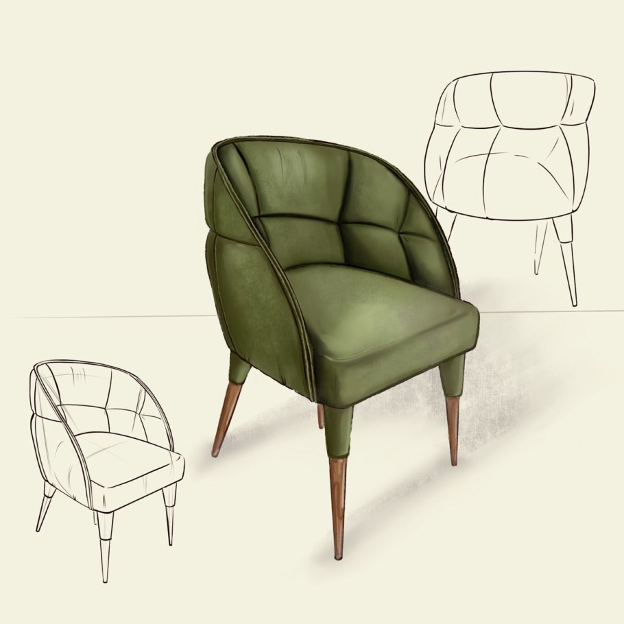 Зарисовки предметов интерьера