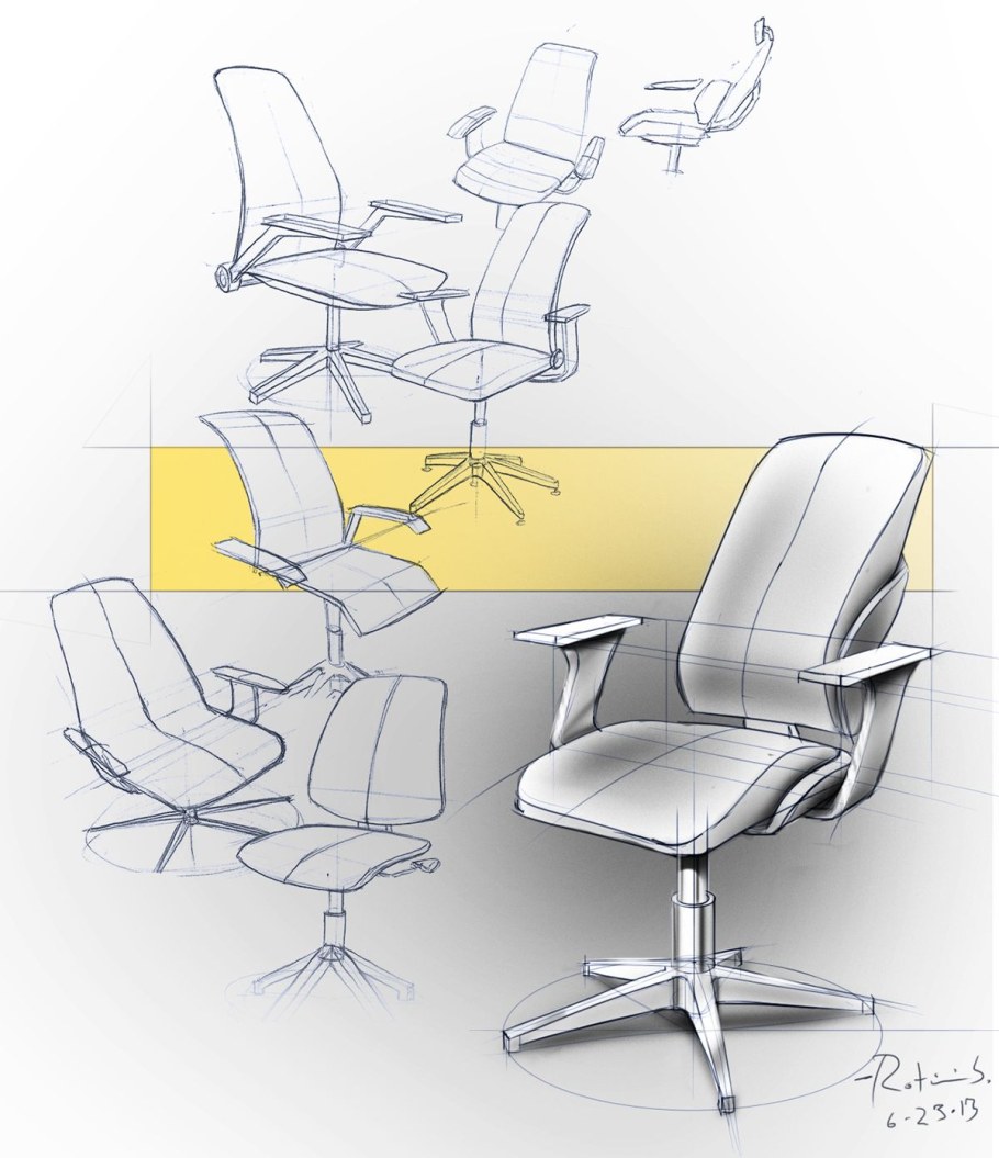 Компьютерное кресло скетч