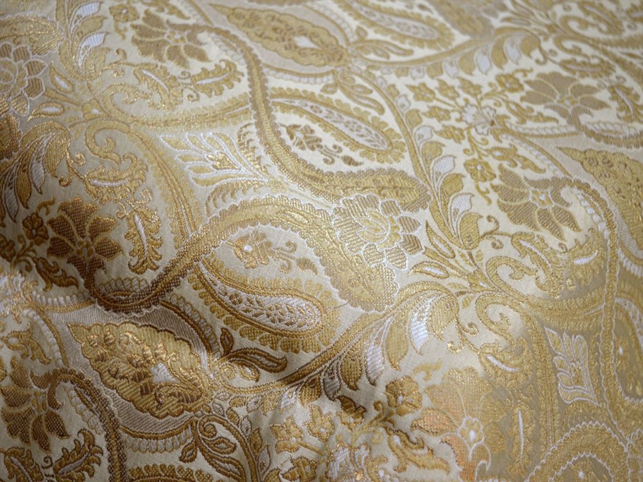 Парча жаккард крем