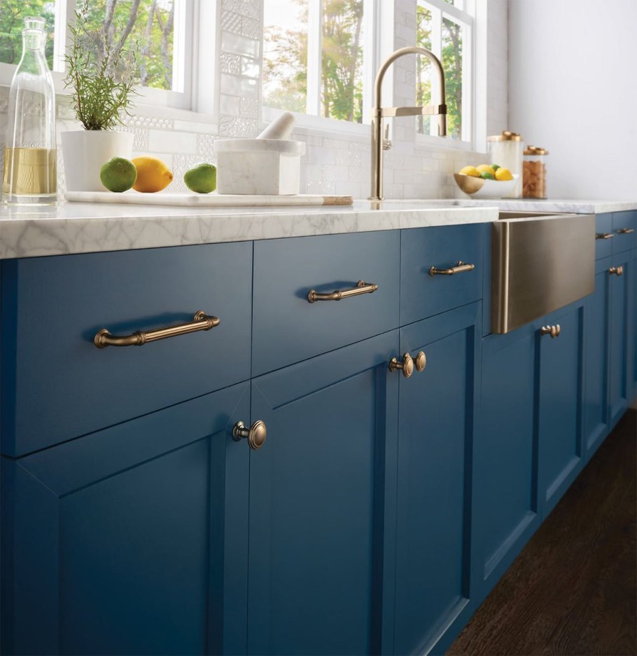 Кухня икеа Акстад синяя