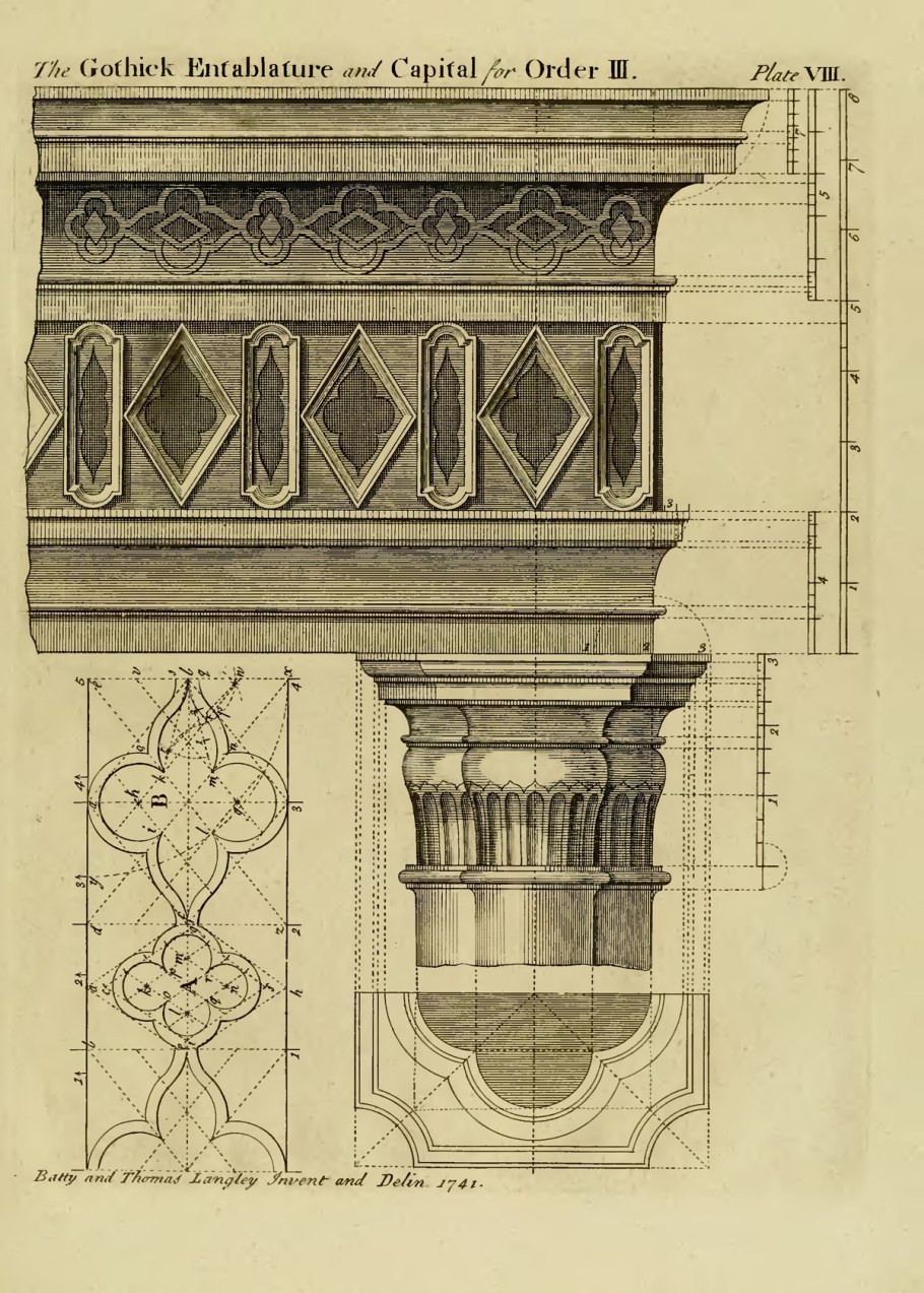 Архитектурные чертежи ордеров Готика