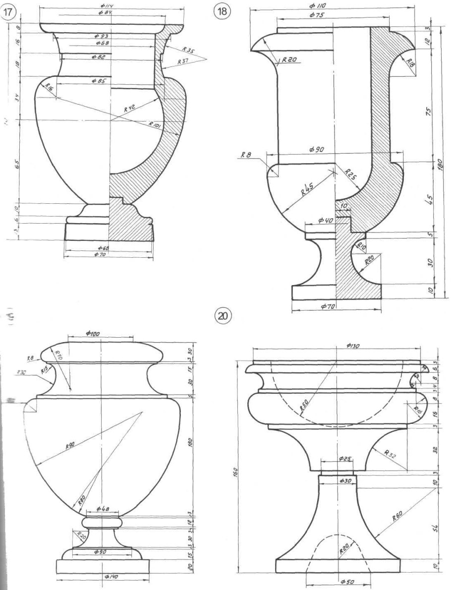 Ваза сопряжения черчение сопряжения